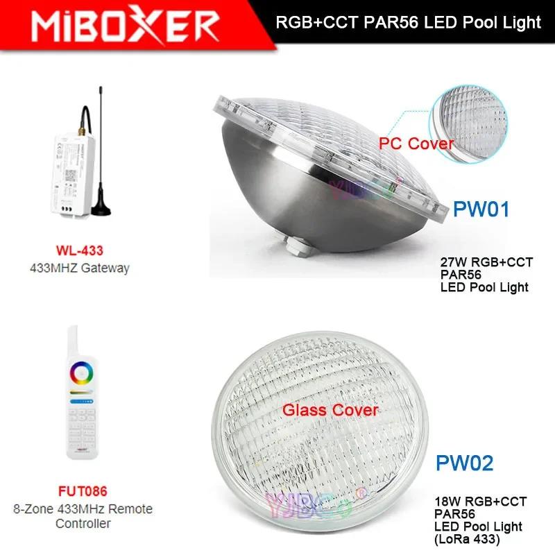 Miboxer RGB + CCT  LED , PAR56 LED Ǯ Ʈ, PW01 PW02  IP68, 433MHz Ʈ, 8  , 18W, 27W
